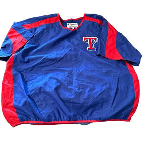Authentic Majestic Texas Rangers blue and red MLB pullover size XXL
